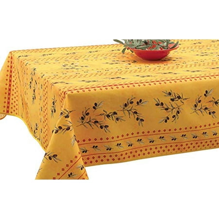 Anti-Stain Olivette Red Rectangular 60x95 inch EasyNappes Tablecloth 